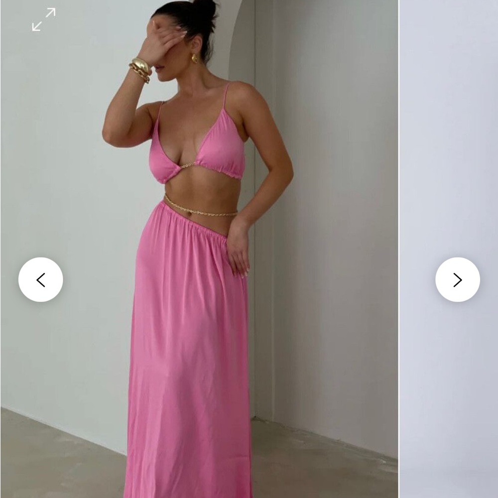Meshki Elegant Pink Women's maxi dress